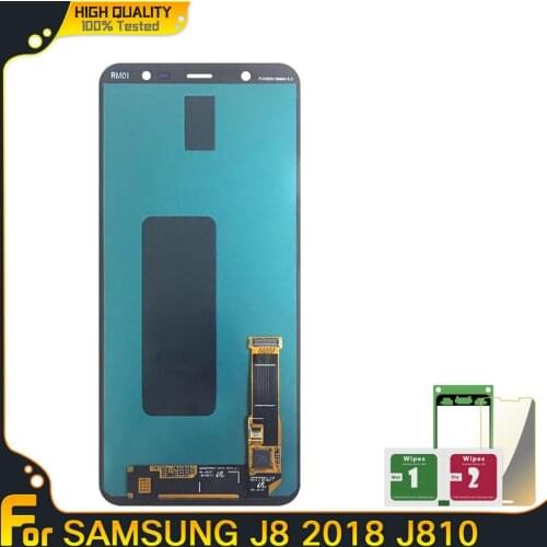 Super AMOLED LCD For Samsung Galaxy J8 2018 J810 SM-J810 J810M Lcd Screen Display Touch Digitizer Assembly Replacement Parts