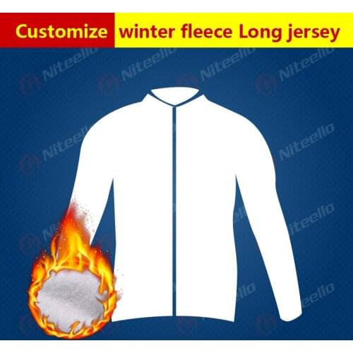 NITEELLO Custom Winter Thermal Fleece Cycling Jerseys Long Sleeve Ropa Ciclismo MTB Bicycle Bike Clothes Cycling Clothing