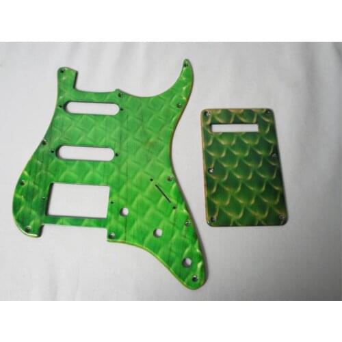 1set of Ailanthus wood STRAT GUITAR pickguard and Tremolo Cover back #844