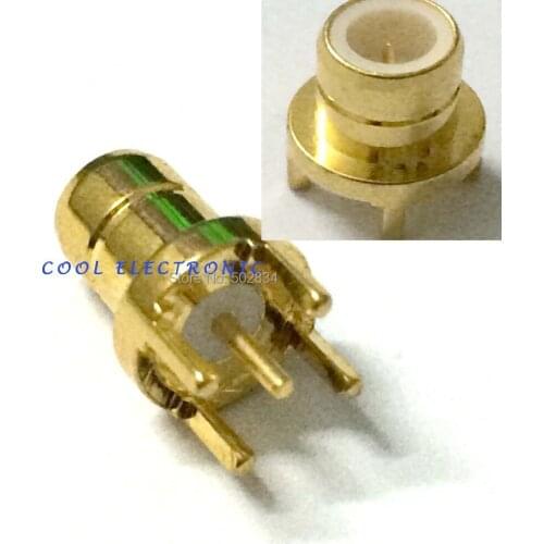 10pcs/lot SMB Male Center Solder PC Board PCB Mount Straight RF Connector Adapter Gold