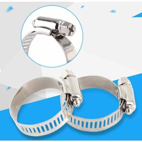 10pcs10-16mm to 35-51mm stainless steel fuel line pipe hose clamp clamp, optional size water pipe fuel hose silicone for air hos