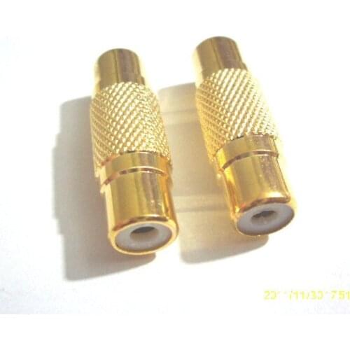 1000PCS adapter Gold RCA AV Audio Video Female to Female Coupler Selling