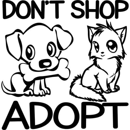 13.3*13cm Pet Rescue Animal Dog Cat Pets Window Bumper Sticker Cute And Interesting Fashion Sticker Decals Car Accessories