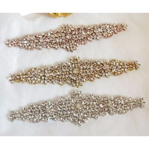 3 Colors Rhinestone Crystal Lace Trim 2.55" Wide For Bridal Accessories Wedding Dress Sash Belt Headband Straps Costume Embellis