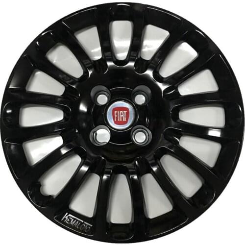 15 İnc Fiat Grande Punto Evo Rim Cover Bright Black Unbreakable Flexible for 15 Rim Cover 4 pcs
