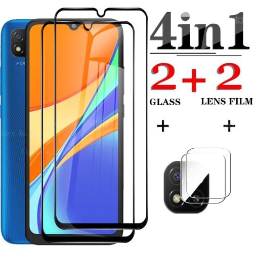 4in1 Camera Lens Tempered Glass for Xiaomi redmi 9c 9 9t 8 7 a 10x pro Phone Glass poco f3 x3 x2 m2 m3 pro F1 2 Screen Protector