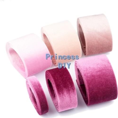 5Meter/Lot 13 30 50mm Solid Color Autumn Winter No Elastic Velvet Ribbon 50mm Fabric Layering DIY Hair Bow Decoration Material