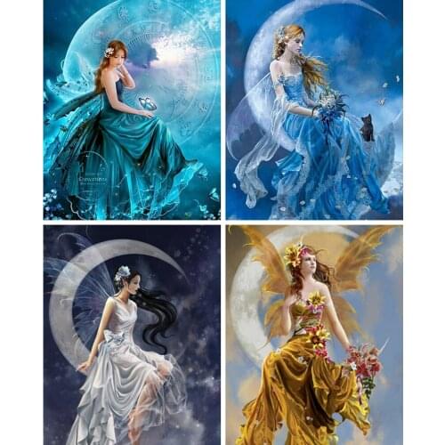 5D DIY Diamond Painting Butterfly Fairy Cross Stitch Kit Full Drill Square Embroidery Mosaic Art Picture Rhinestones Gift Decor