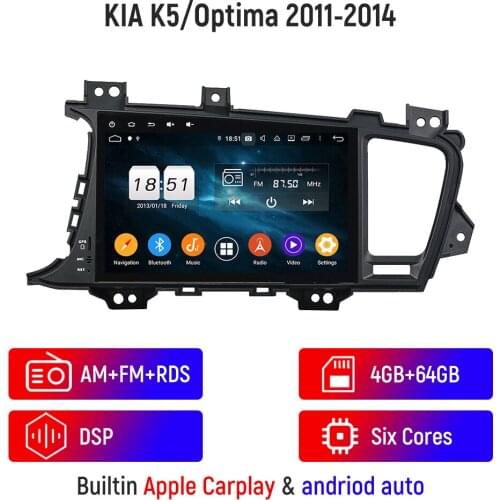 Android 10.0 Car DVD GPS Navigation Players Fit for Kia K5 Optima 2011 2012 - 2015 WiFi 3G 4G MP5 Video Intelligent System