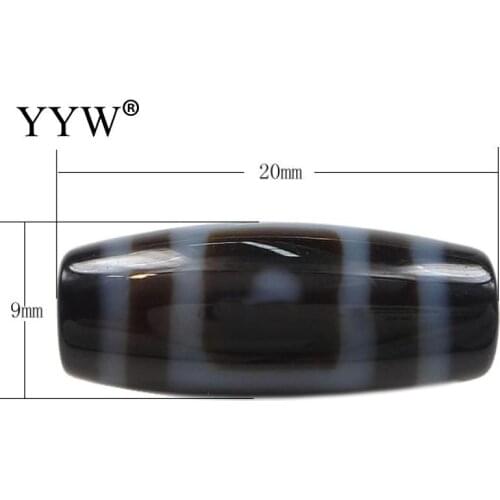 Natural Tibetan Stone Dzi Beads Oval AAA Grade Star & Two Tone Fit Bracelet Diy Fashion Jewelry Gift Men Women 20x9x3mm