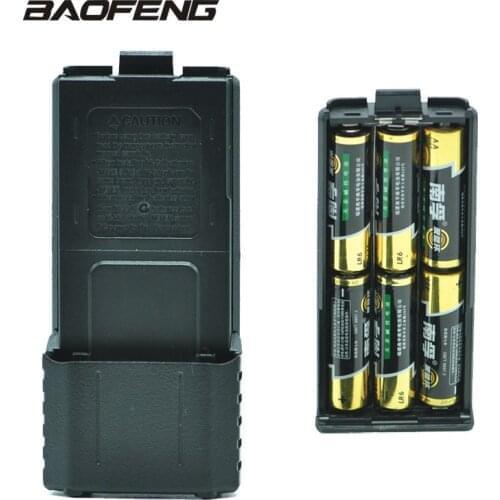 Baofeng UV-5R 6 x AA Battery Case Walkie Talkie Batteries Powe Shell Portable Radio Backup Power for UV 5R UV-5RE UV-5RA Cover