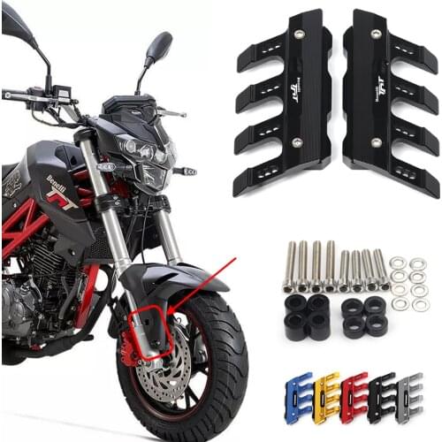 For Benelli TNT125 TNT135 Motorcycle Mudguard Front Fork Protector Guard Block Front Fender Anti-fall Slider Accessories