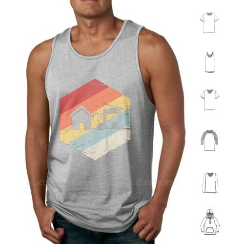 House Music-Vintage Retro Hexagon Tank Tops Vest Sleeveless House House Music Electronic Music French House Chicago House