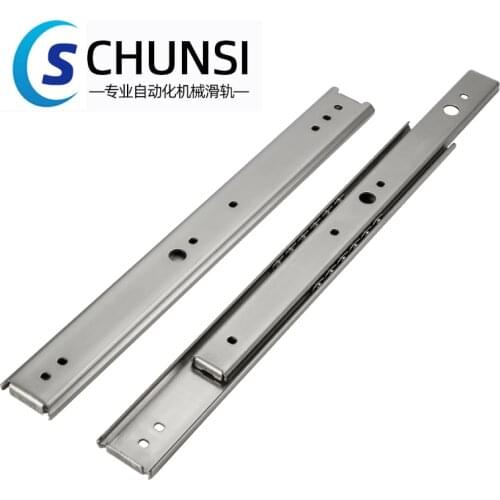 CHUNSI 35mm Wide Two-Section Steel Non-Detachable Drawer Slide SUS304