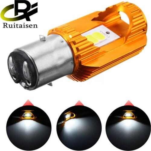 H6 BA20D Motorcycle Headlight COB 12-80V 800LM 6500KATV Moto Accessories DRL Driving Light Headlamp