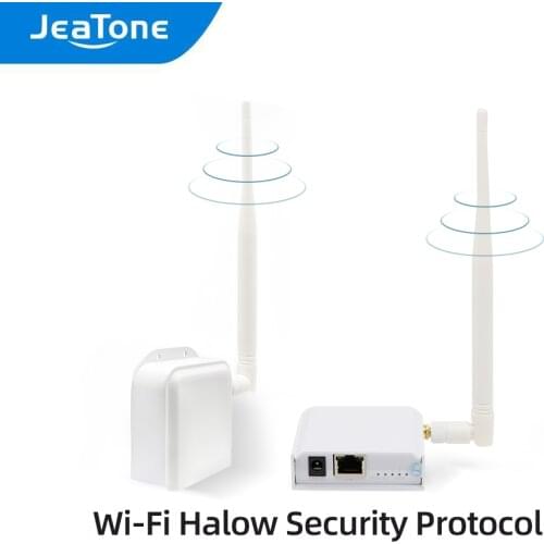 JeaTone Wireless Transceiver Point Ethernet Port Bridge Kit Outdoor Connection Long-Range 1 KM for SIP Camera Video Intercom