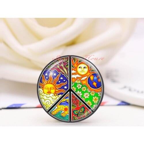 Handmade Round Sun photo glass Cabochons, Jewelry Finding Cameo Pendant Settings, (F0778-15554)