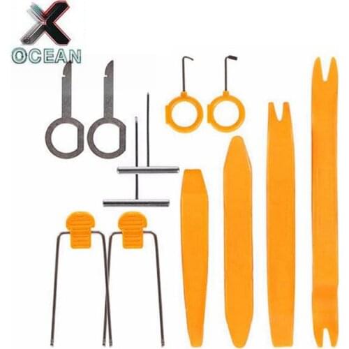 Hot Selling car Removal tool 4pcs 12pcs Auto Car Radio Door Clip Panel Trim Dash Audio Removal Installer Pry Tool free shipping