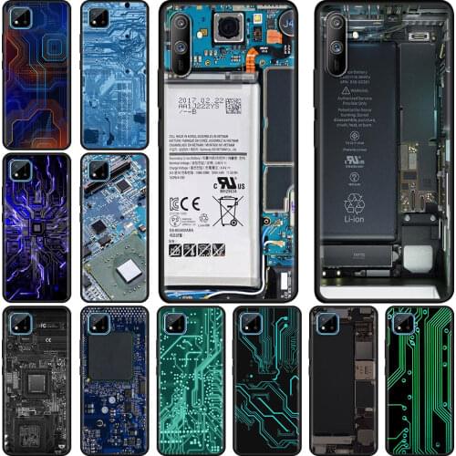 Computer Motherboard board Mobile Phones Cover for Realme 6 7 8 C3 C21 XT 5 GT Neo C11 X50 Pro 5G C25 Cell Phone Case Shell