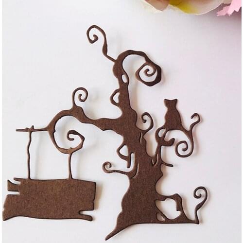 Happy Halloween Tree Metal Cutting Dies for Card Making Scrapbooking Embossing Cuts Stencil Craft New 2020 for Dies