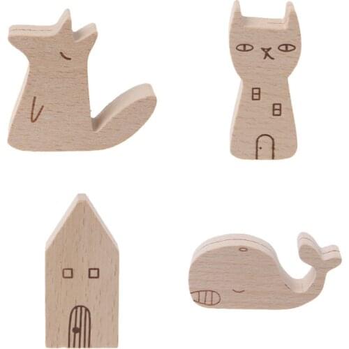 Cute Cartoon Animal Wooden Information Folder Photo Clip Note Memo Notes Display Board Clamps Message Stand Holder