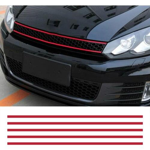 New Front Hood Grille Decals Car Strip Sticker Decoration for Golf 6 7 Tiguan