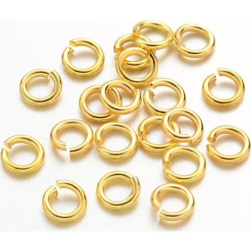 About 6000pcs/500g 5x1mm Brass Open Jump Rings Close but Unsoldered Golden Color for DIY Jewelry Making 18 Gauge