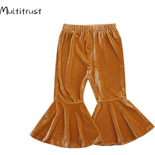 5 Colours Autumn Toddler Baby Girls Boys Pants Ruffle Solid Color Velvet Keep Warm Winter Fall High Waist Clothes 0-6Y