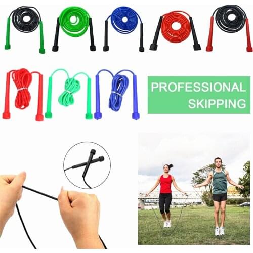 Pro Skipping Rope Adjustable Speed Jump Fitness Rope Adult 9 Foot Long Nylon Plastic Handles Gym Aerobic Fitness Boxing Training