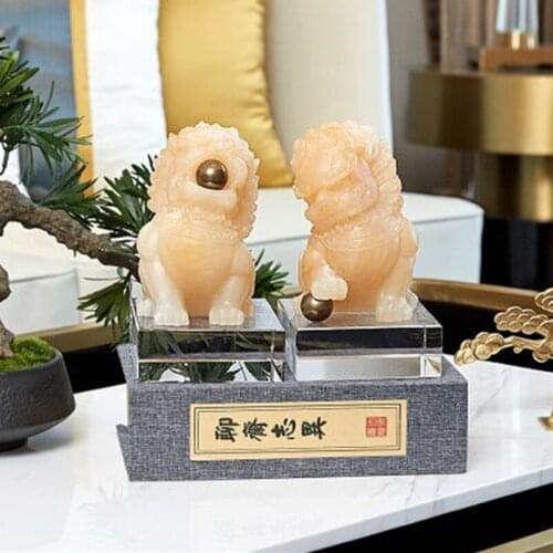 CHINESE STYLE STEREOSCOPIC LION RESIN CRAFTWORK SCULPTURE CREATIVE HOME LIVING ROOM DECORATION STORE OPENING GIFT X5529