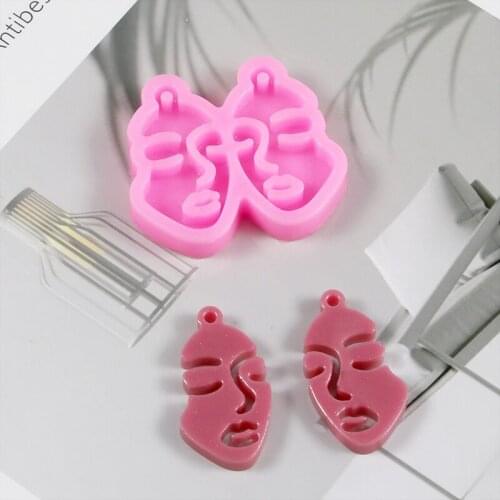 Ear stud face eardrop pendant key ring silicone mold crystal drop DIY production p1416