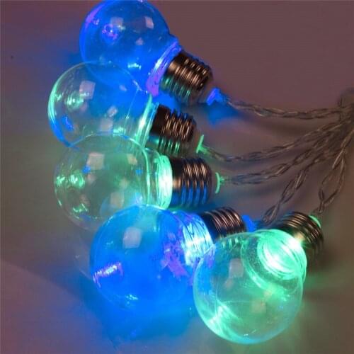 Battery Operated Fairy Lights String Lights 2.5M 10 LED G50 Bulb for Bedroom Garden Christmas Wedding Party Holiday Decoration