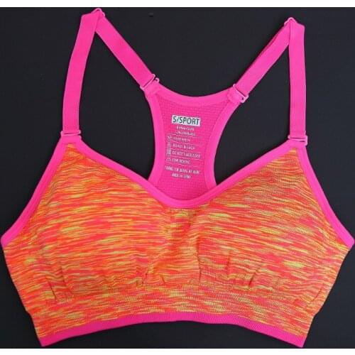 Stripe Sports Bra Shockproof Fast Drying No Steel Ring Brassiere Yoga Underwear Running Fitness Top S M L
