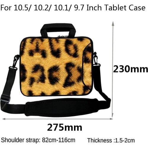 Leopard Messenger Tablet Bag 10.2/ 10.1/ 10.5/ 9.7/ 10 Neoprene Laptop Accessories For Huawei Asus Lenovo Tab2 A10-70 A7600 Case