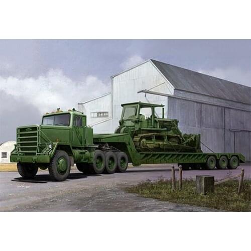 Trumpeter 01078 1/35 M920 Tractor tow M870A1 Semi Trailer - Scale Model Kit