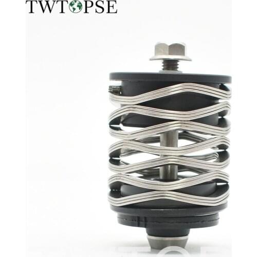 TWTOPSE Wave Spring Bike Rear Shocks For Brompton Folding Bicycle Suspension 304 Stainless Steel Spring Titanium Bolt Part 2020