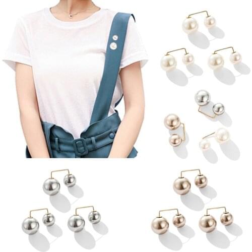 Pearl Brooch Women Lapel Anti-Glare Safety Brooch with Faux Pearl Fashion Decoration for Women Home Party Decoration