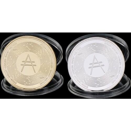 Gold Ada Cardano Crypto Coin Cryptocurrency Collectible Great Gift Silver Coin Art Collection Physical Gold Commemorative Coin
