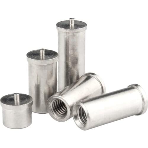 M3*4/5/6/7/8/9/10/11MM Brass spacer Copper weld soldering pin PCB LED SMT thread connector Copper Hex Nut threaded Welding screw