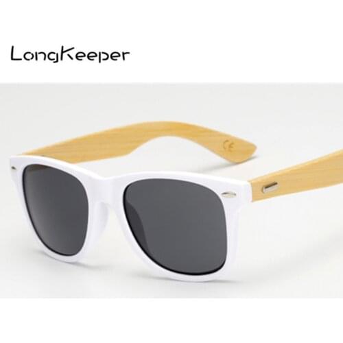 2020 New Bamboo Sunglasses Men Wooden Sunglasses Women Brand Designer Vintage Wood Arms Sun Glasses By LongKeeper