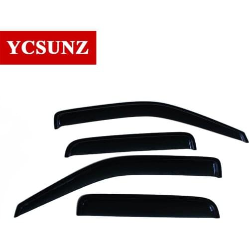 ABS Window Deflector Door Shield Accessory For Isuzu D-max dmax 2007 2008 2009 2010 2011 Black Color Rain Window Visor Ycsunz