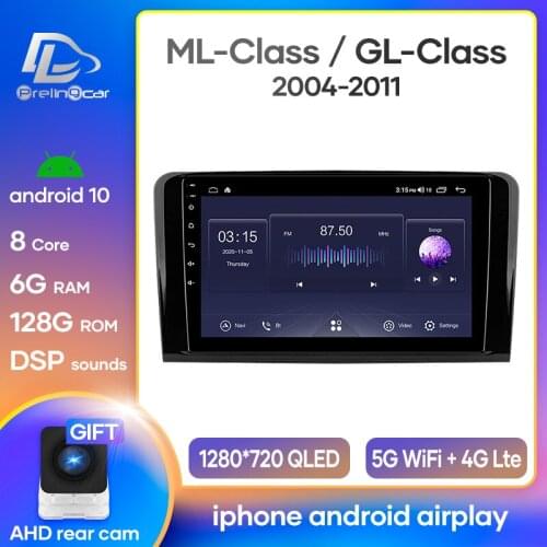 Android 10 For Mercedes Benz ML350 ML300 ML450 W164 GL350 GL400 GL450 X164 Car Radio Multimedia Video Player GPS Navigation