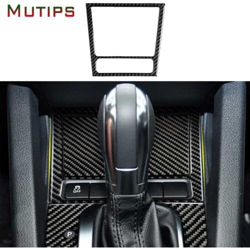 Mutips Car Ashtray Outer Panel Frame Interior Trim Carbon Fiber Sticker For VW volkswagen golf 6 gti R MK6 08-12 scirocco 09-16