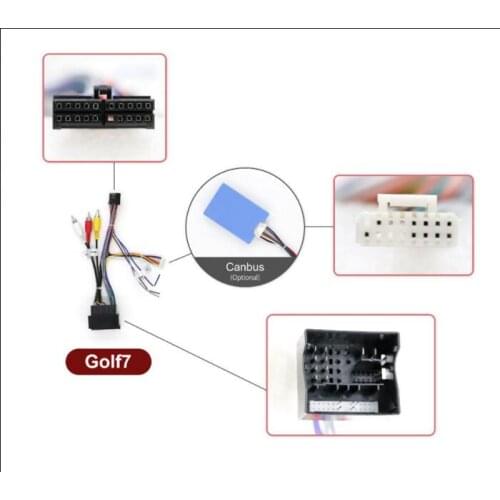 Car CD DVD Player Power Cable Plug For Volkswage special power cable for car dvd 2din