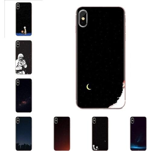 TPU Cell Phone Case For Samsung Galaxy Note 8 9 10 Pro S4 S5 S6 S7 S8 S9 S10 S11 S11E S20 Edge Plus Ultra Black Star Sky Cartoon