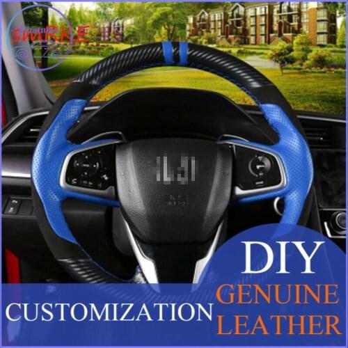 For Honda Civic 10th Crider 2019 CRV DIY Carbon fiber steering wheel cover anti-slip design all season cpmfort touch sense
