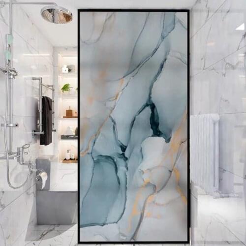 Colorful Texture Print Painting Window Film Glass Films Home Decor Rock marble Poster for Bathroom Kitchen Sliding Door