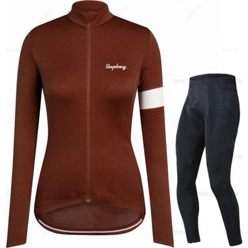 Breathable Cycling Jersey Women Road Bike Clothing Long Set Ralvpha Bicycle Clothes Ladies Suit Sport Dress Women Cycling Set