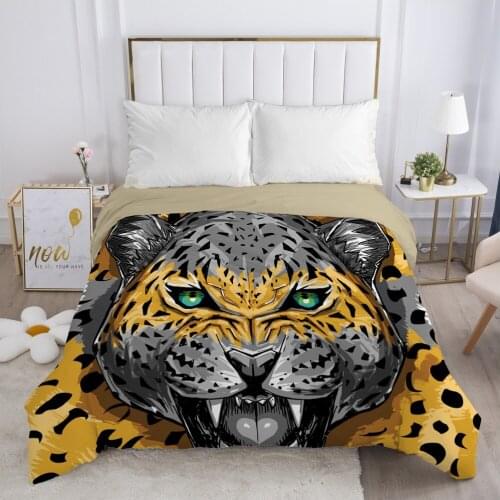 Egyptian Duvet cover Quilt/Blanket/Comfortable Case Double King Bedding 140x200 240x260 200x200 for Home leopard