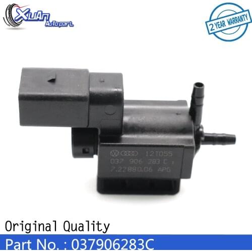 XUAN Vapor Canister Purge Valve Solenoid 037906283C for Audi A3 A4 A5 A6 Quattro Q5 Volkswagen Beetle EOS CC Passat Golf 2.0T